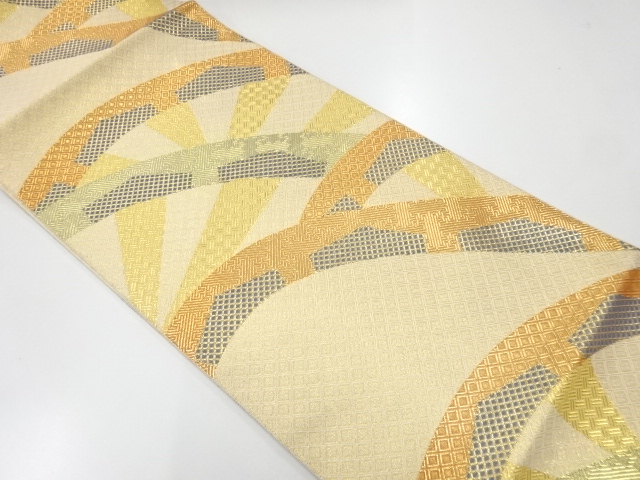 リサイクル　佐賀錦源氏車模様織出し袋帯